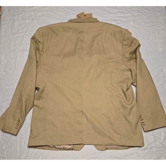 NWT PJ Paul Jones Linen Blend Khaki Tan Suit Jacket Blazer Mens 2XL Sport Coat - Picture 8 of 9
